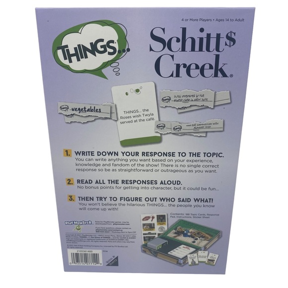 NEW THINGS Schitts Creek Edition Game Ages 14-Adult - Picture 3 of 5